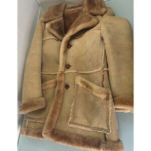 VTG STRATOJAC Men's Size 40 Sheepskin Shearling Coat Yellowstone Rancher Cowboy